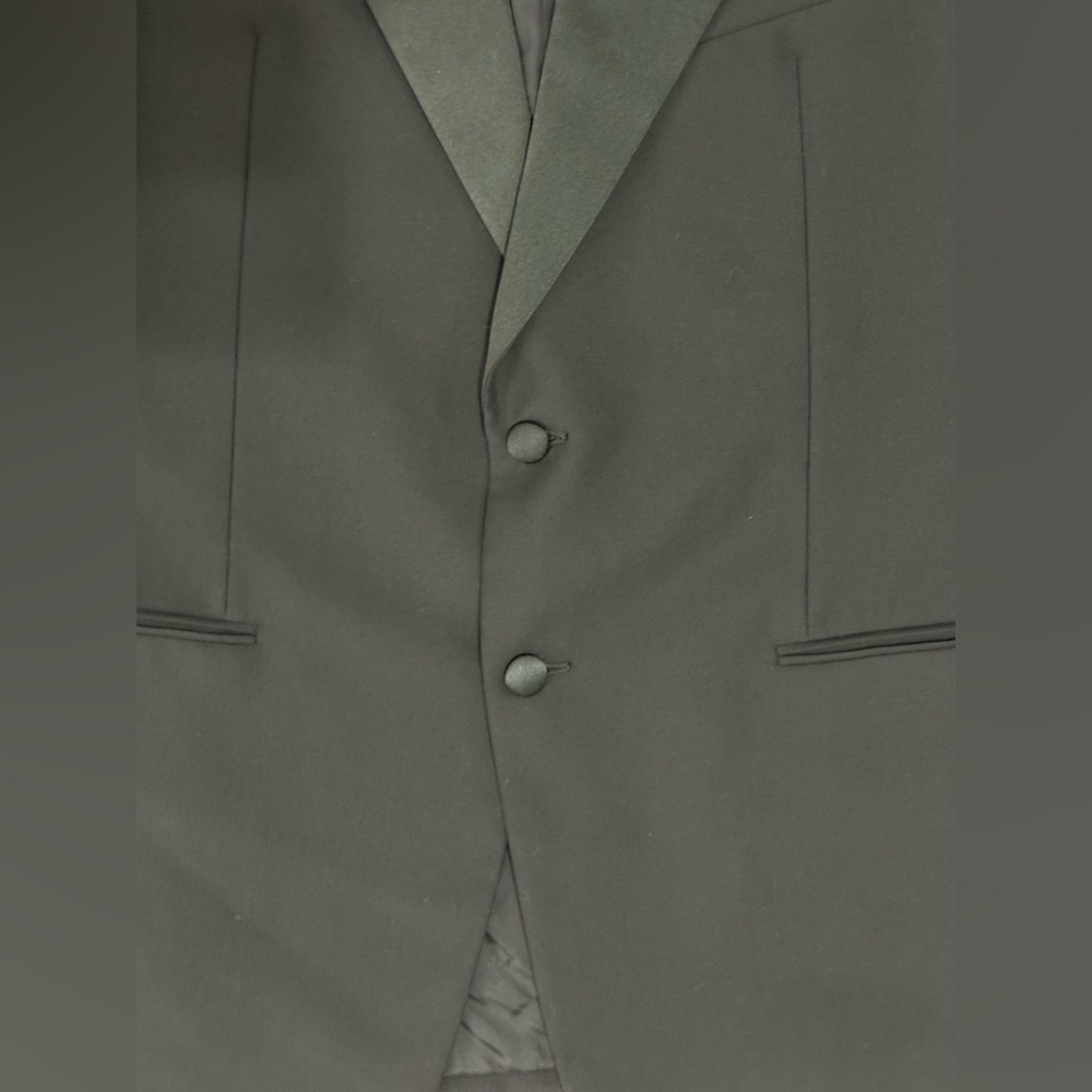 NEW VALENTINO Italy Black 2 Button 100% wool dinner tuxedo jacket Size 42 $4850 - Picture 3 of 12